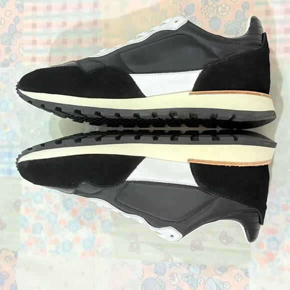 Dunhill Black Wavy Suede Sneakers - Picture 3 of 9